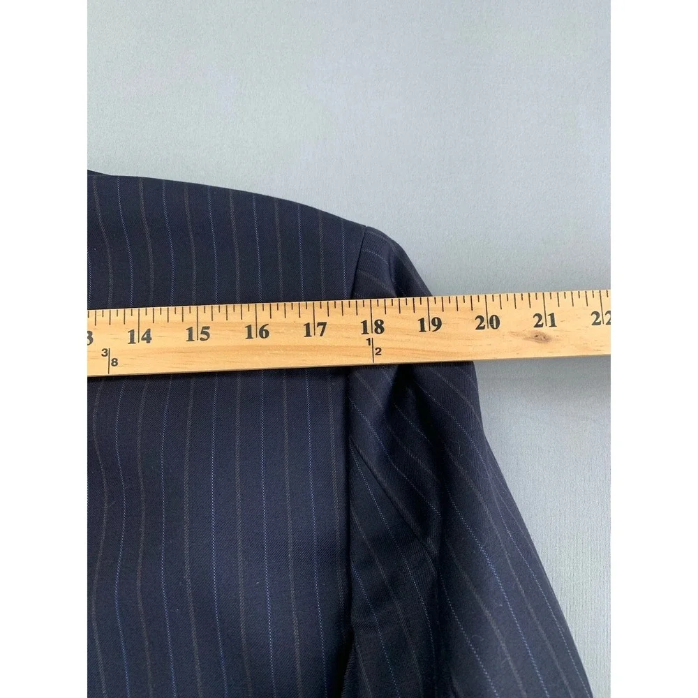 Banana Republic Mens Blazer 40R‎ Blue Striped Easter Wool Wedding Modern Fit